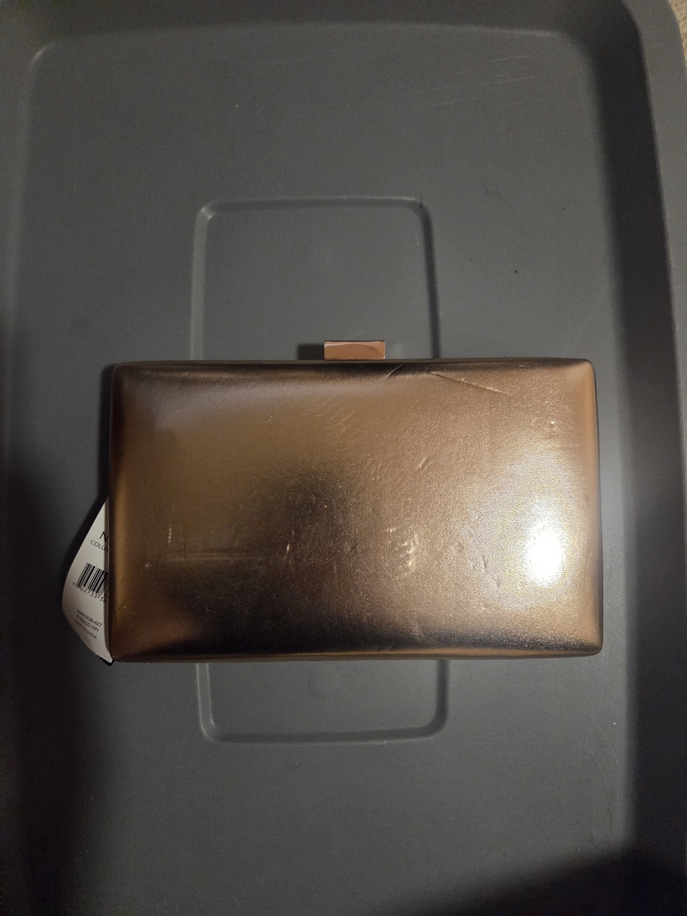 Nine West Metallic Bronze Rectangular Clutch